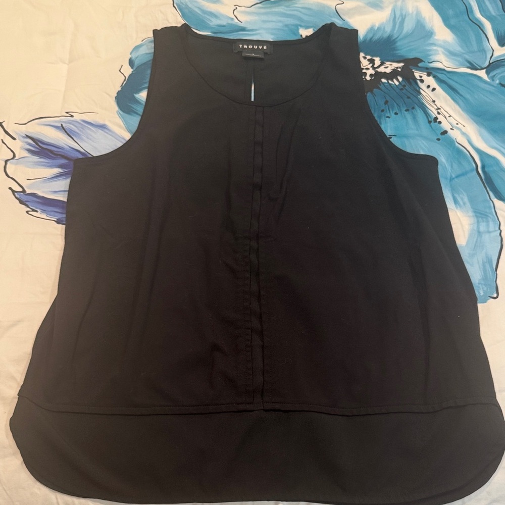 Trouve Black Sleeveless Tank Top